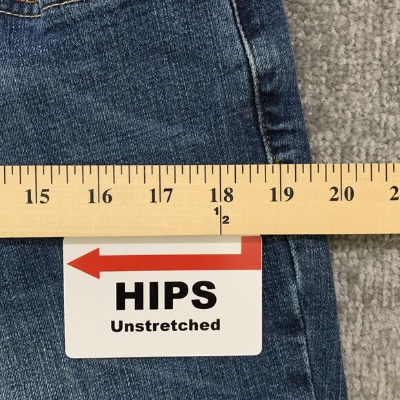 Calvin Klein Flared Jeans Women 14 Blue 5-Pocket Design‎ Stretch Belt Loops E50 - Picture 10 of 16